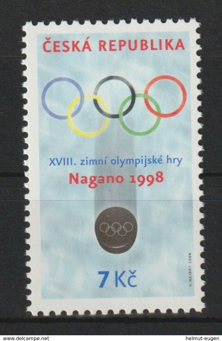 MiNr.166 Tschechische Republik: 1998, 20. Jan. Olympische Winterspiele, Nagano. - Ungebraucht