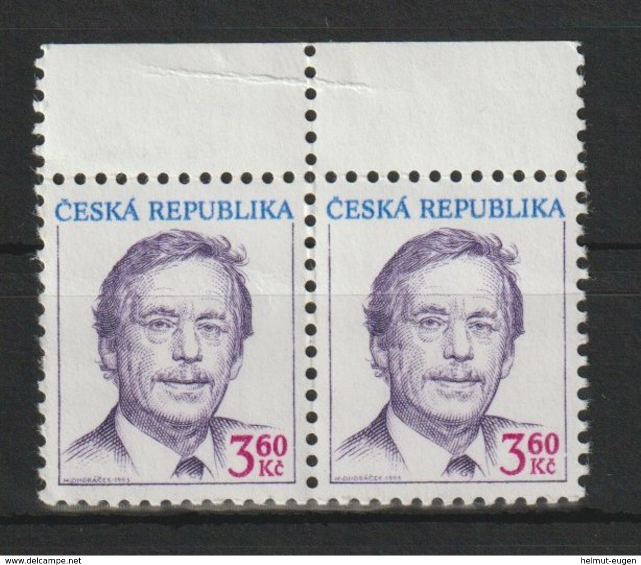 MiNr.167 Tschechische Republik: 1998, 22. Jan. Freimarke: Václav Havel. - Ungebraucht