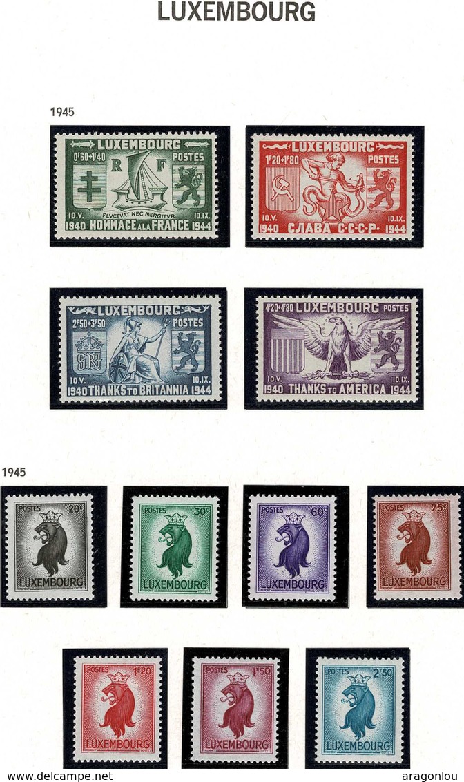 1945: 11 Timbres  Neuf  Michel 2017: Valeur: 3€ - Neufs