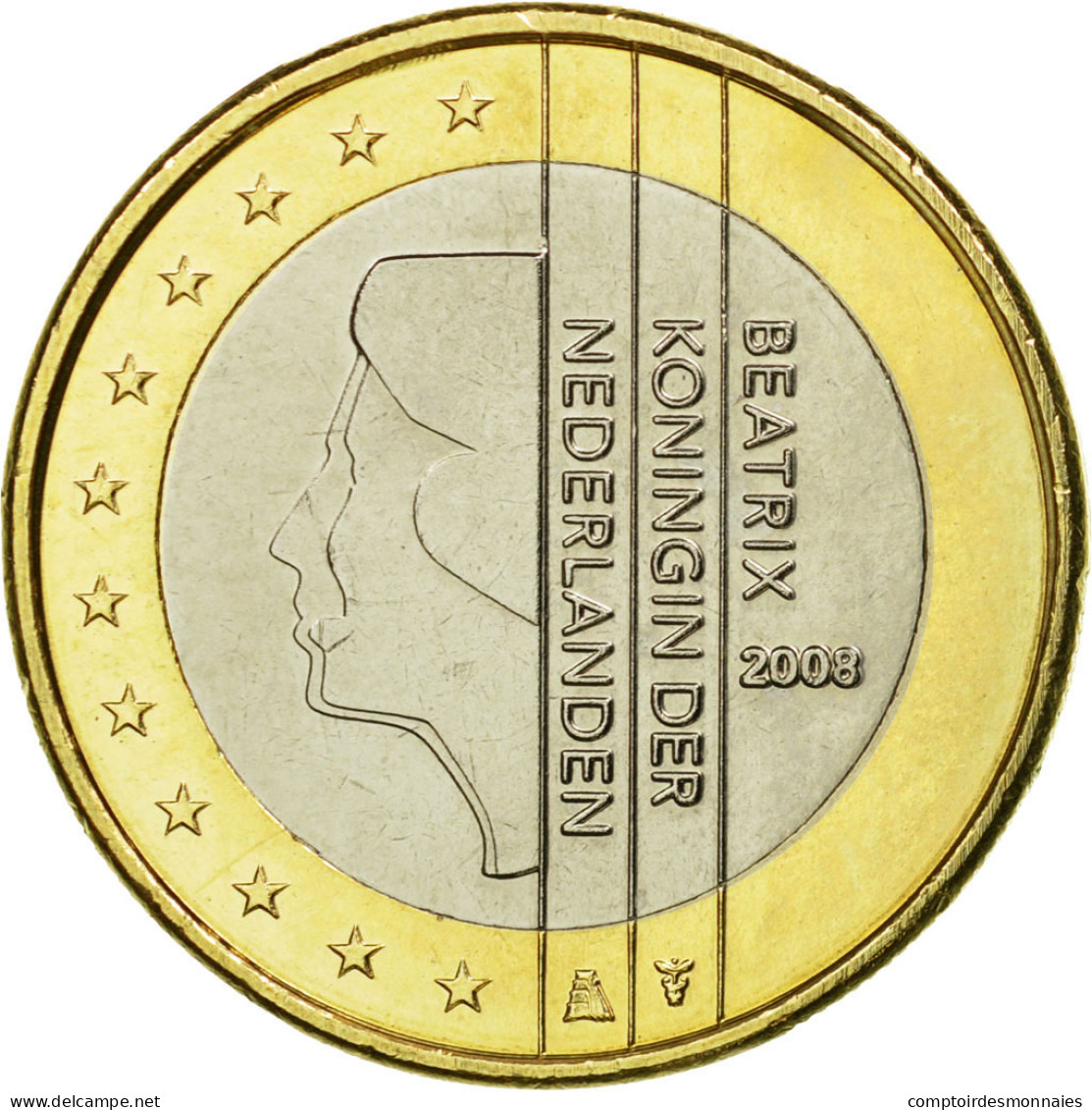 Pays-Bas, Euro, 2008, SUP, Bi-Metallic, KM:271 - Pays-Bas