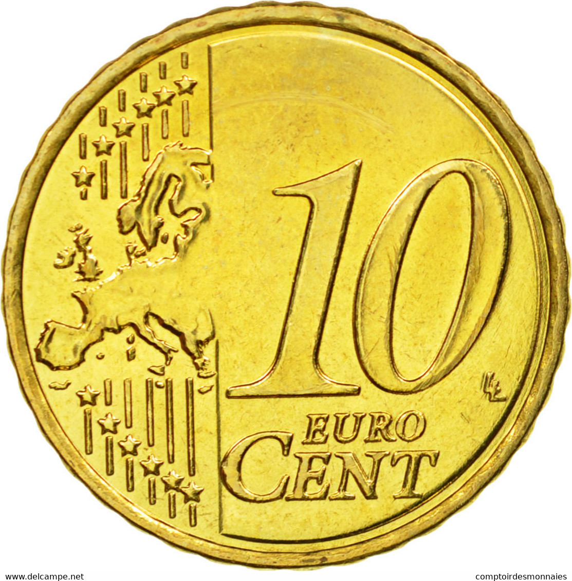 Grèce, 10 Euro Cent, 2010, SPL, Laiton, KM:211 - Grèce