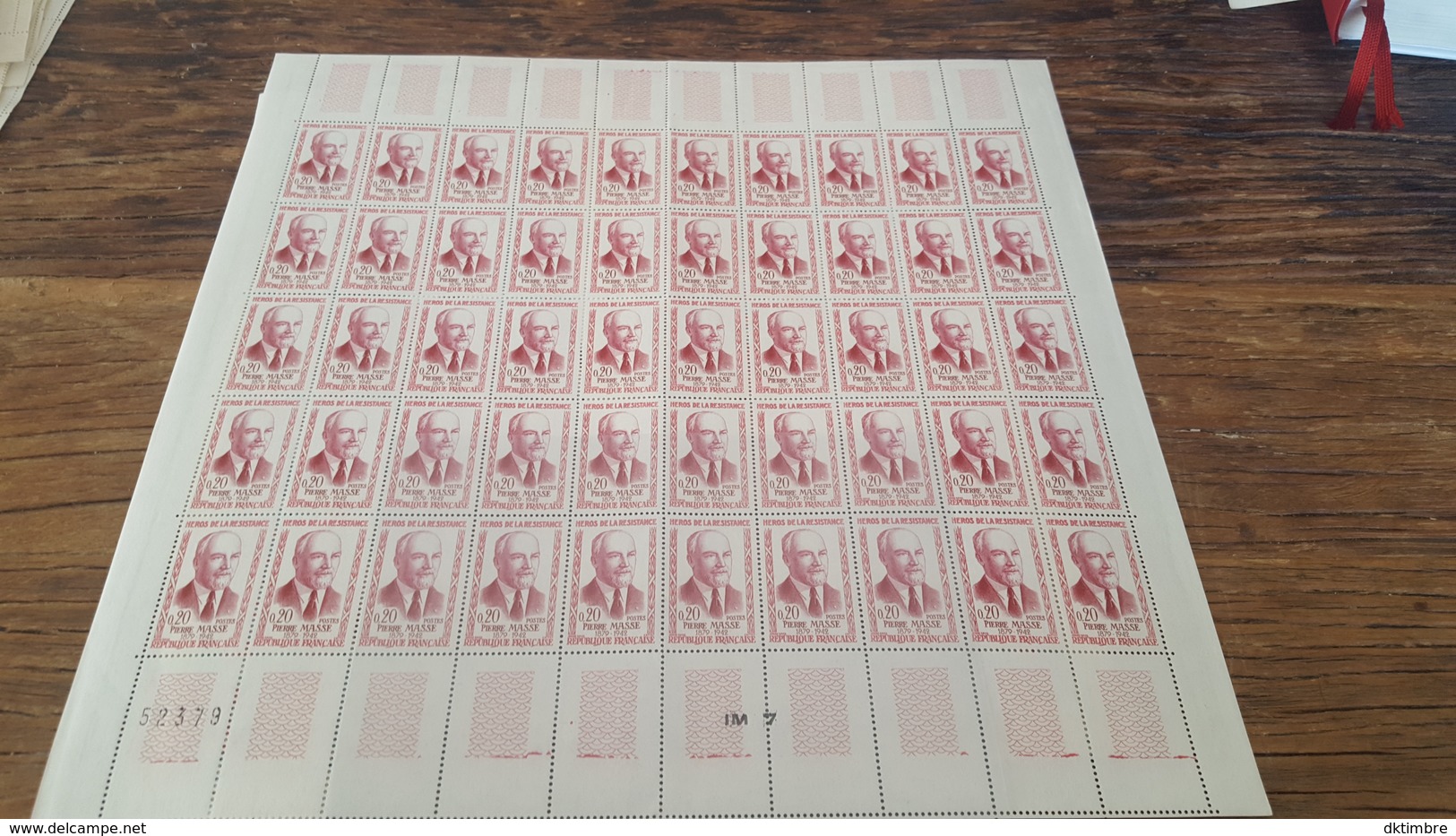 LOT 418698 TIMBRE DE FRANCE NEUF** LUXE FEUILLE N°1249 VALEUR 100 EUROS  BLOC - Full Sheets