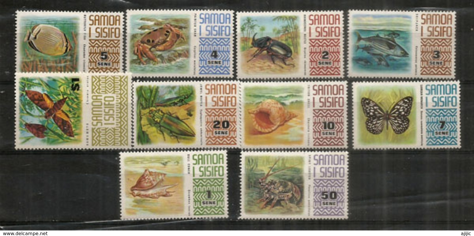 ILES SAMOA . Faune Marine ,  10  Timbres Neufs **  Côte   25,00 Euro  , NR 305/14 - Samoa