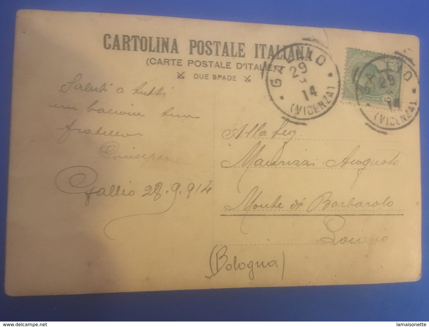 Gallio Cartolina Privata Viaggiata 1914 - Vicenza