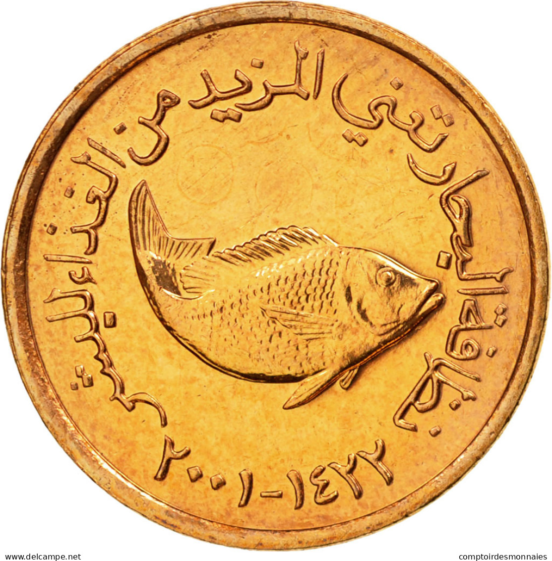 Monnaie, United Arab Emirates, 5 Fils, 2001, British Royal Mint, SUP, Bronze - Emirats Arabes Unis