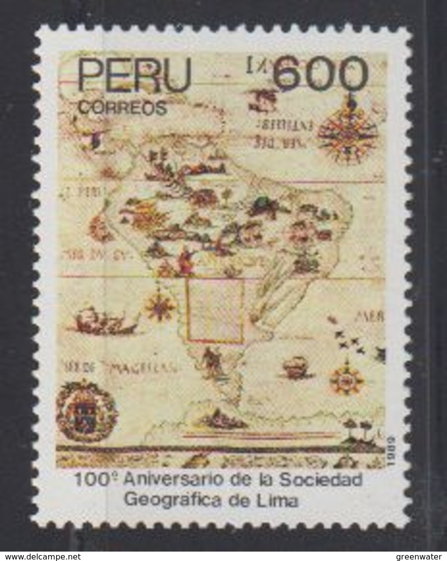 Peru 1989 Sociadad Geografica 1v ** Mnh (40913G) - Peru