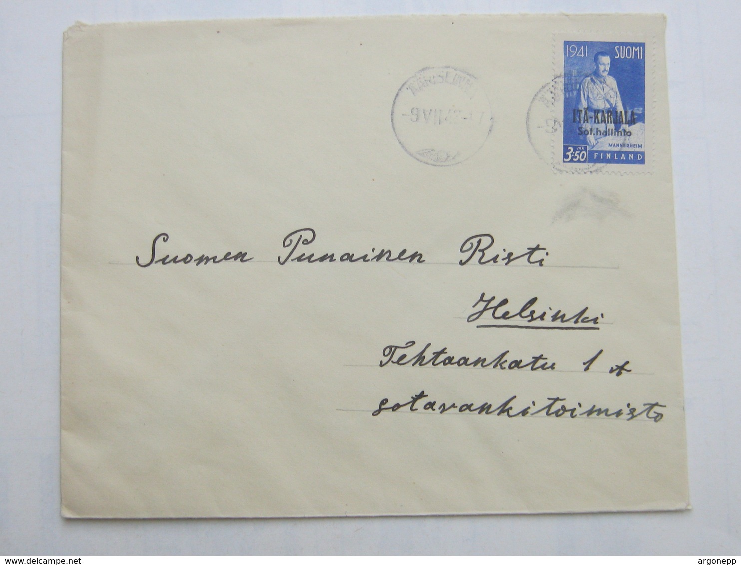 KARELIEN ,  1943 , Brief Nach  Helsinki - Militari