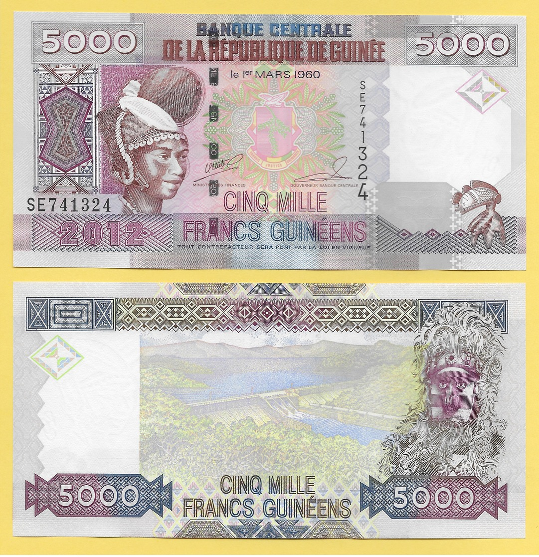 Guinea 5000 Francs P-44 2012 UNC - Guinée