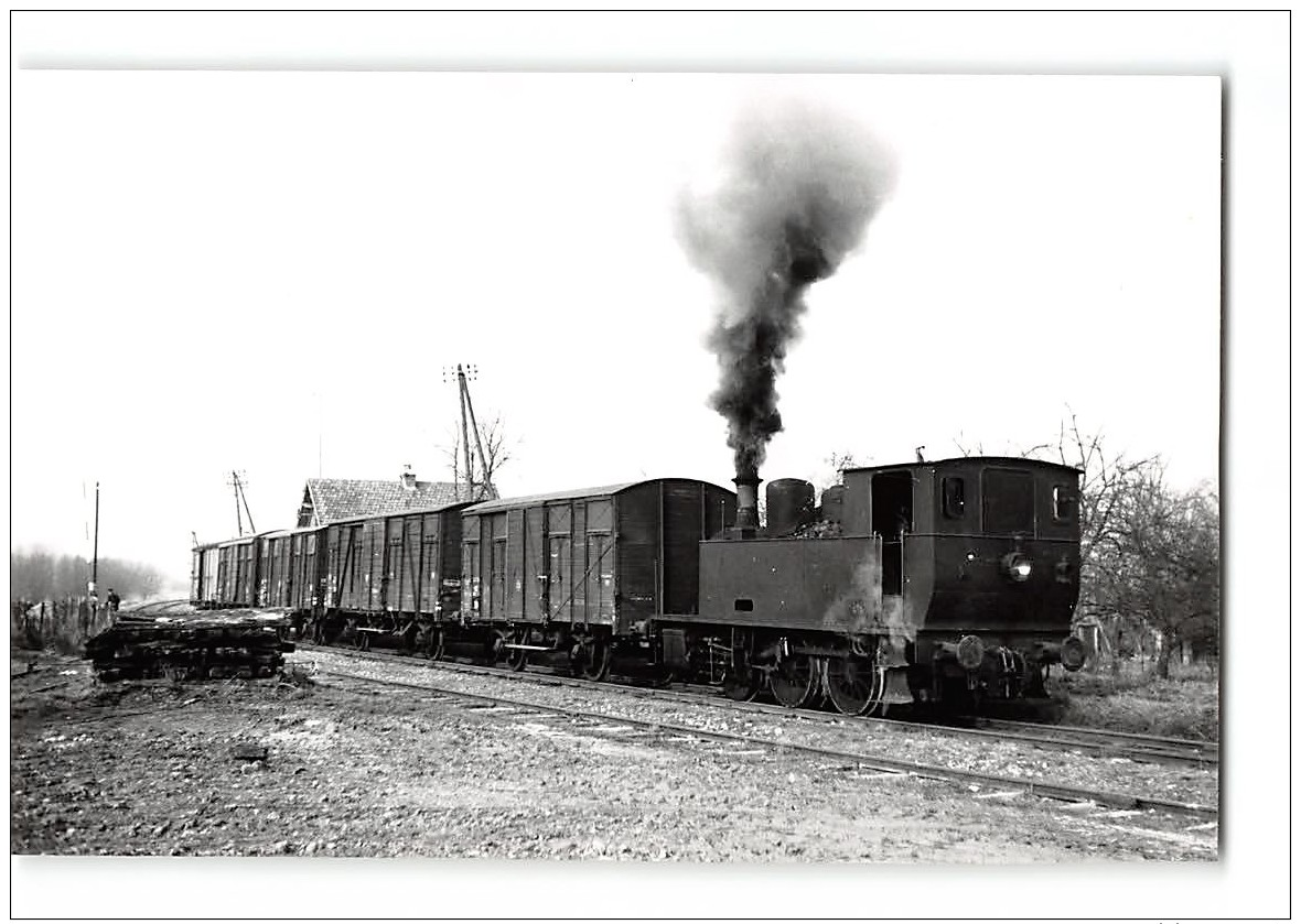 Photo J.H. Renaud Format CPA Une Machine De La Ligne De St Quentin Epehy - Autres & Non Classés