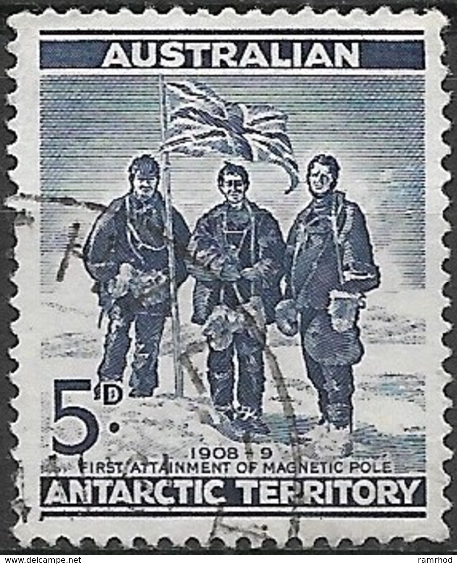 AUSTRALIAN ANTARCTIC TERRITORY 1961 Memebers Of Shackleton Expedition - 5d - Blue  FU - Used Stamps