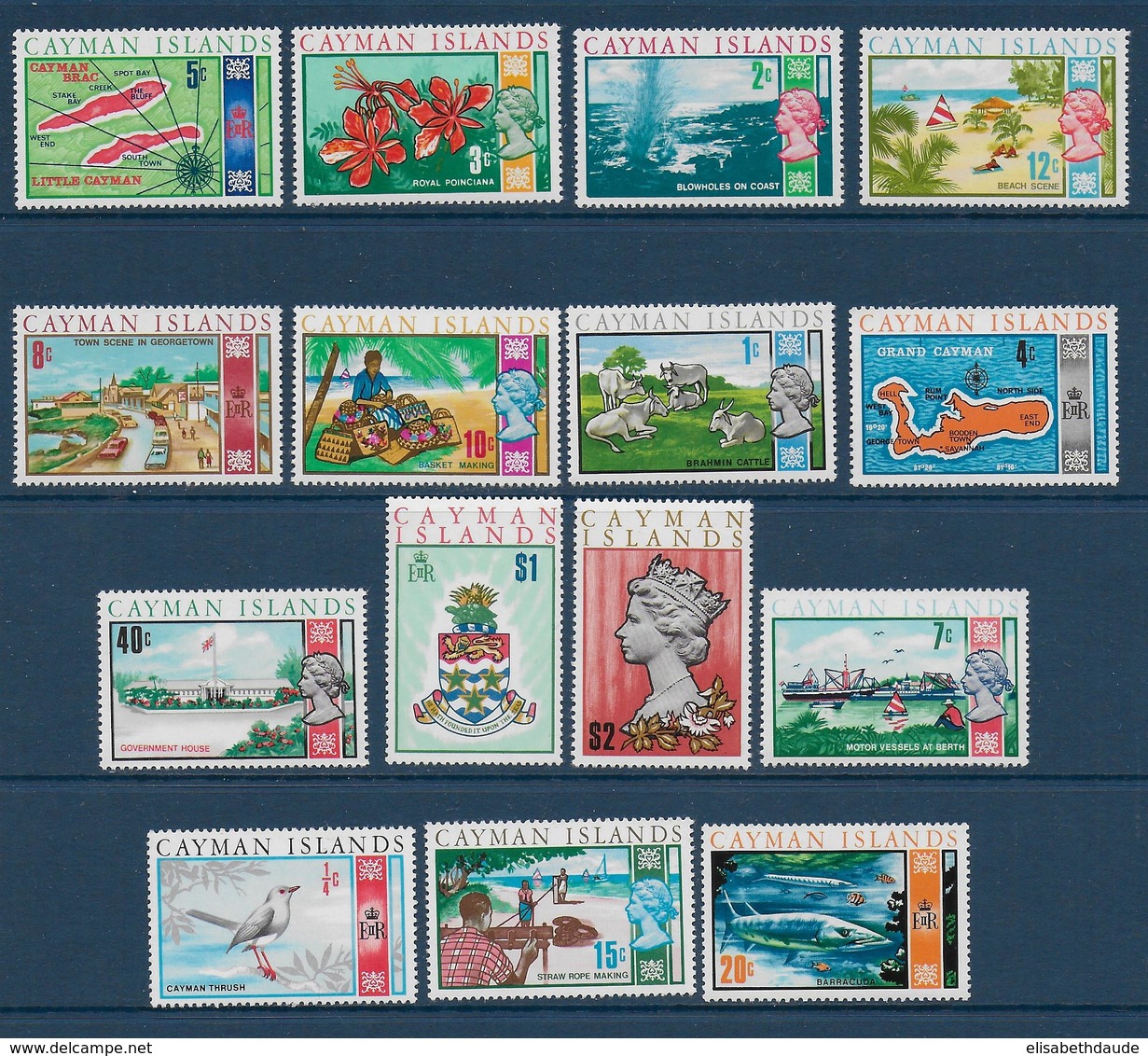 CAYMAN - YVERT N° 264/278 ** MNH - COTE = 25 EUR. - FAUNE ET FLORE - - Iles Caïmans