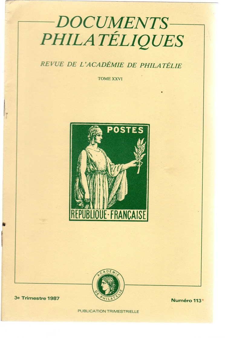 Documents Philatéliques 1986-1987 N° 107 à 114  Complet Ttb (8 N°) - French