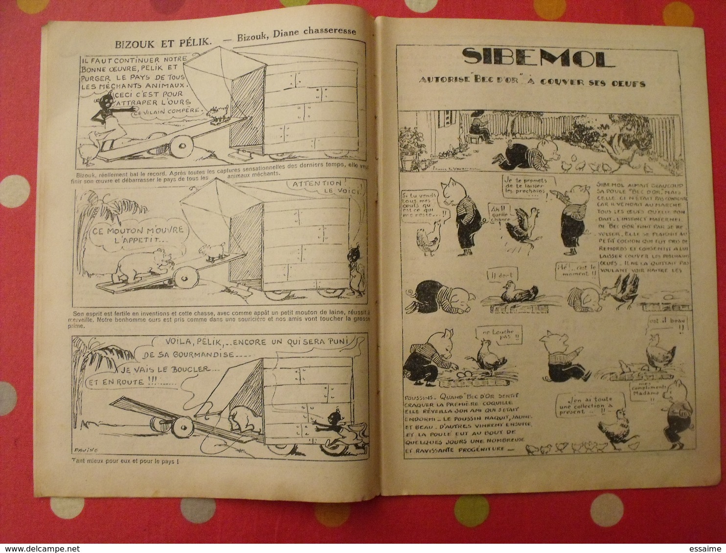 lot de 12 revues "le journal de bébé" de 1938. pouf davine rob-vel rotman rogelon pélik polydor