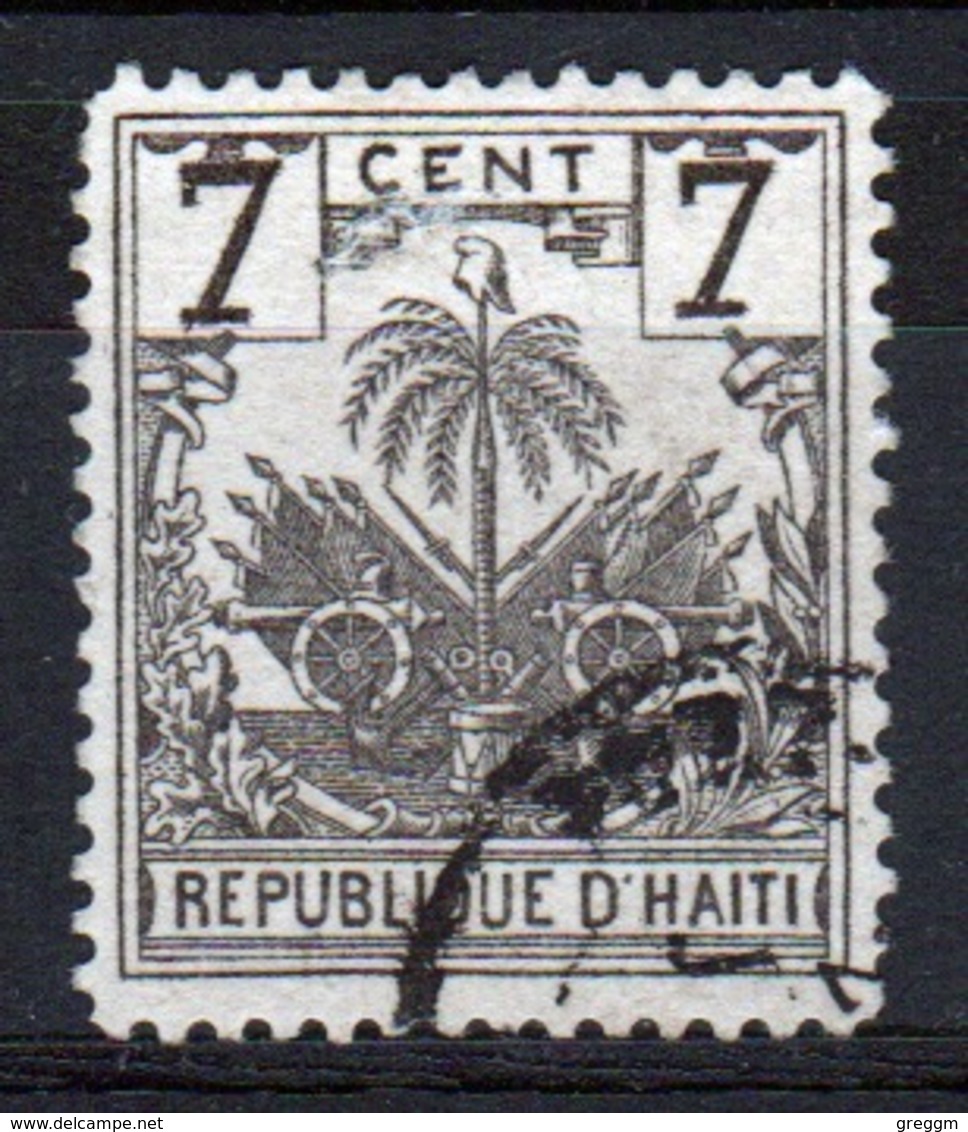 Haiti 1893 Seven Centime Grey Stamp Showing Tree With Leaves Dropping. - Haiti