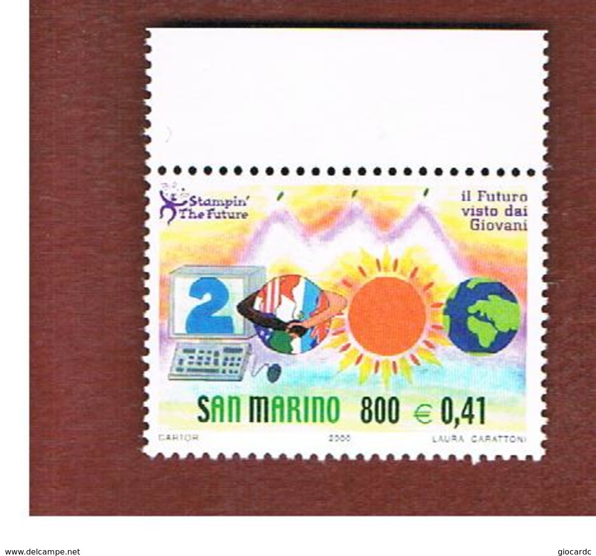 SAN MARINO -   UNIF.1736   -   2000  IL FUTURO DEI FRANCOBOLLI    - MINT** - Nuovi