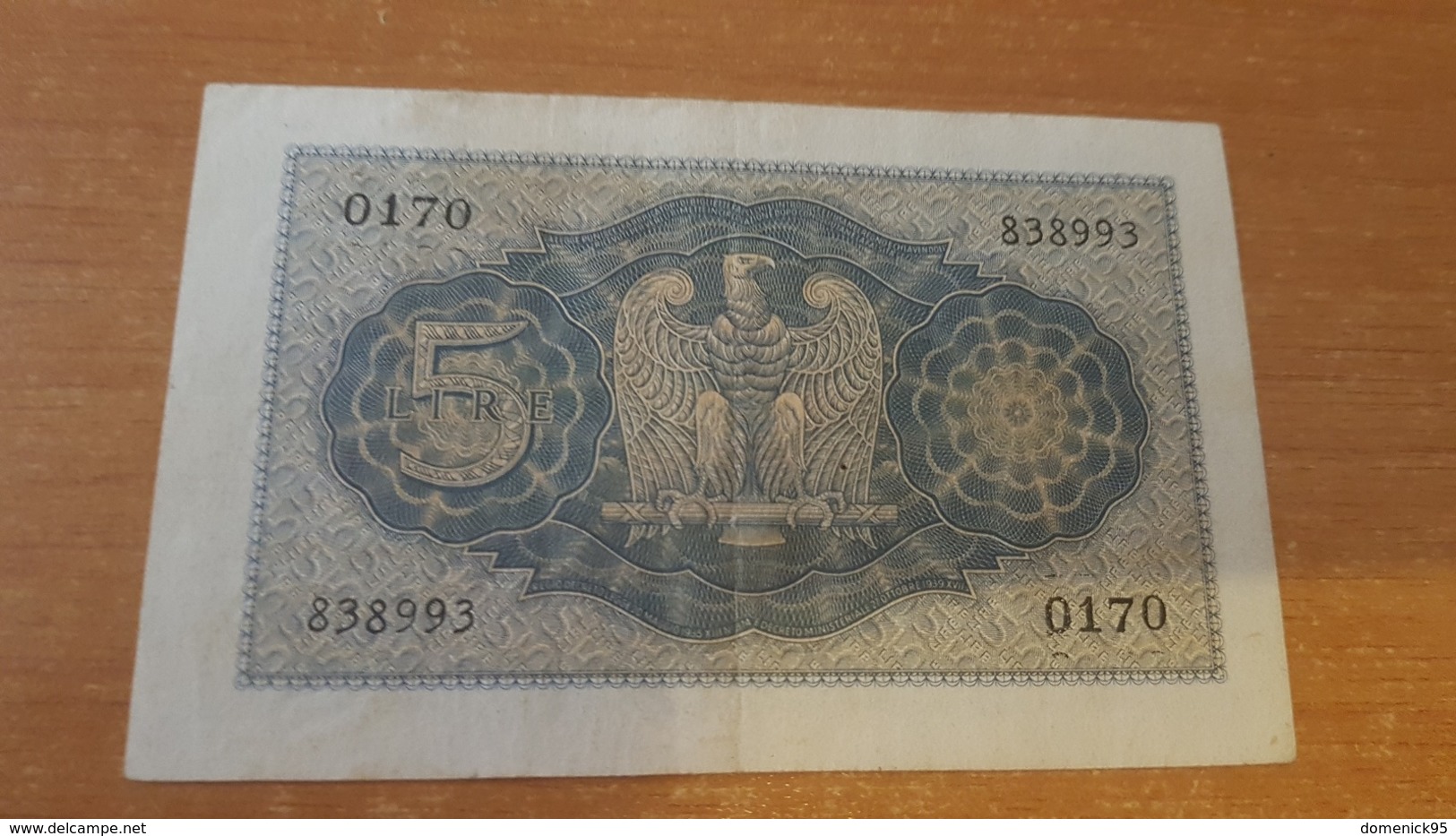1940 - Regno D'Italia – 5 Lire