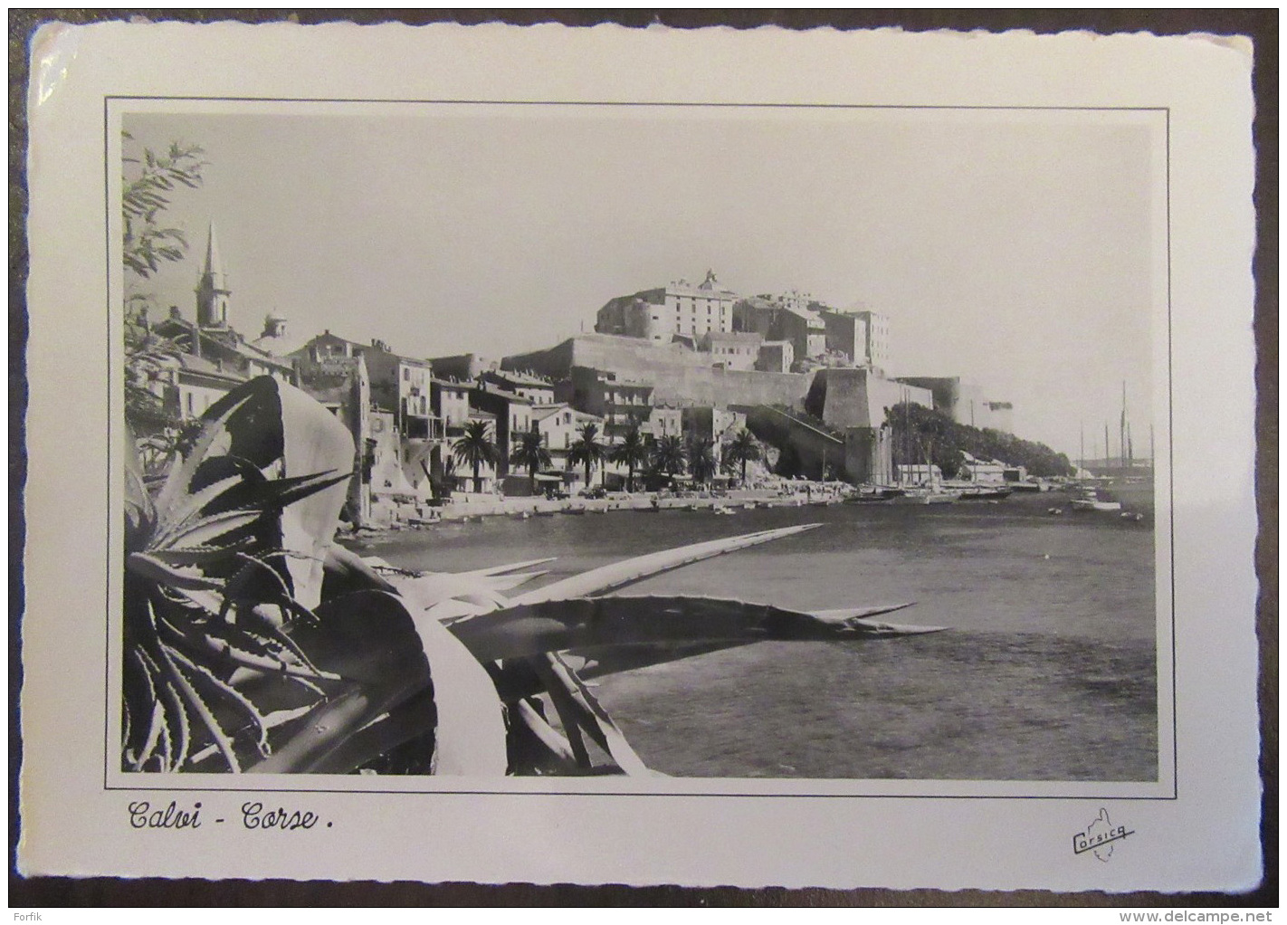 Flamme Daguin Calvi 1955 Sur Carte Postale - Timbre Série Touristique 8f YT N°977 - Oblitérations Mécaniques (flammes)