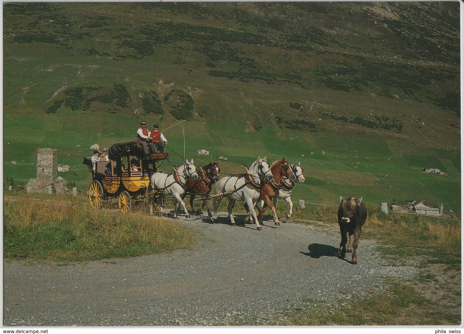 Die Historische Reisepost Oberhalb Hospental, St. Gotthard - Photo: Heidi Wettstein - Hospental