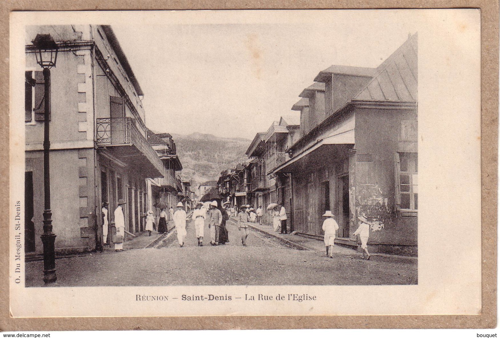 LA REUNION - ST , SAINT DENIS - RUE DE L' EGLISE - éditeur O. Du Mesgnil - Saint Denis