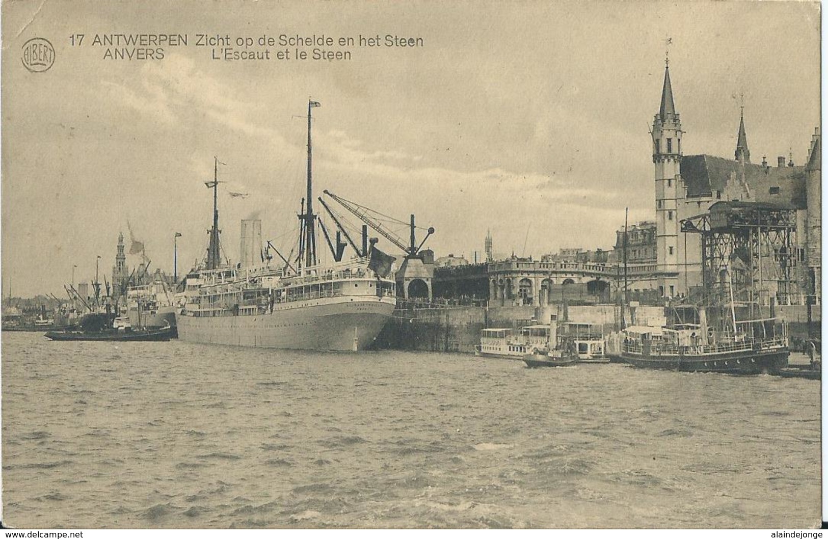 Antwerpen - Anvers - Albert 17 - Zicht Op De Schelde En Het Steen - L'Escaut Et Le Steen - Phototypie - 1924 - Antwerpen