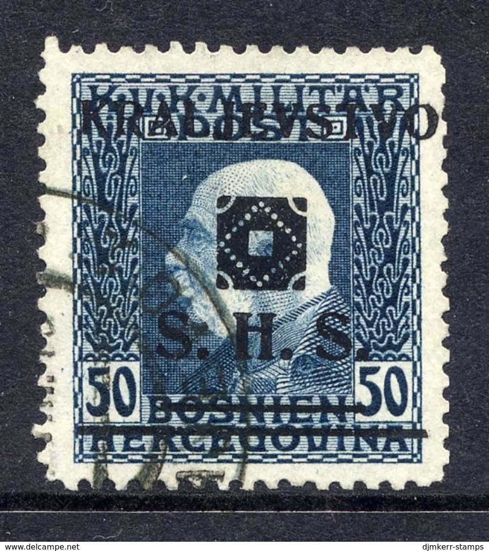 KINGDOM OF SHS 1919 Bosnia 50 H.  Used, Marjanovic Certificate.  Michel 41 - Oblitérés