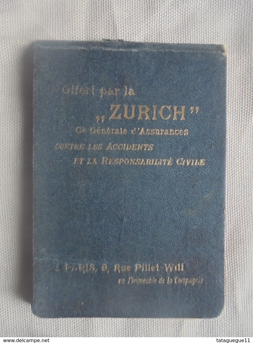 Ancien - Carnet + Calendrier 1907 Publicité "ZURICH" Assurances Paris - Kleinformat : 1901-20