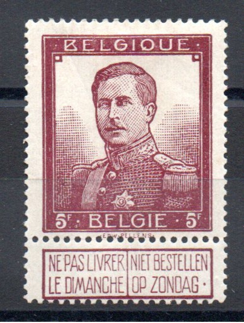 Belgique - YT N° 122 - Neuf * - MH - Cote: 100,00 € - 1912 Pellens