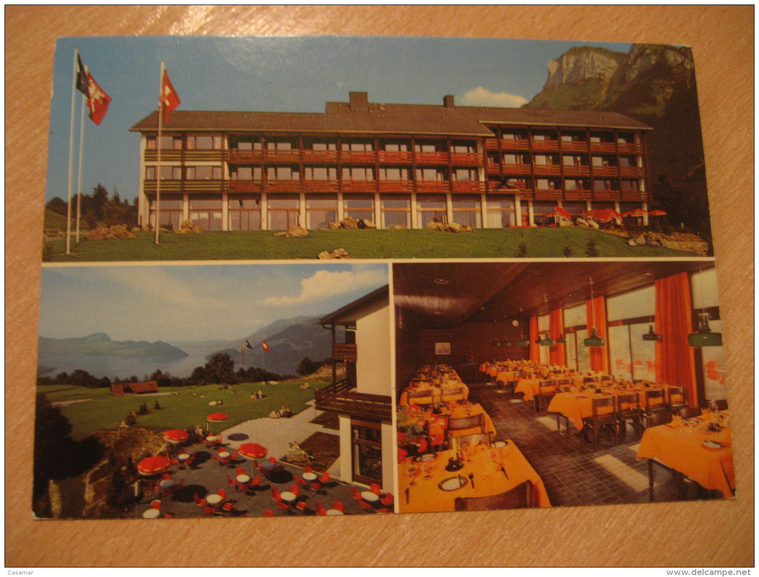 EMMETTEN Heimstatte SPM Spa Thermal Health Cancel Post Card Nidwalden Switzerland - Emmetten