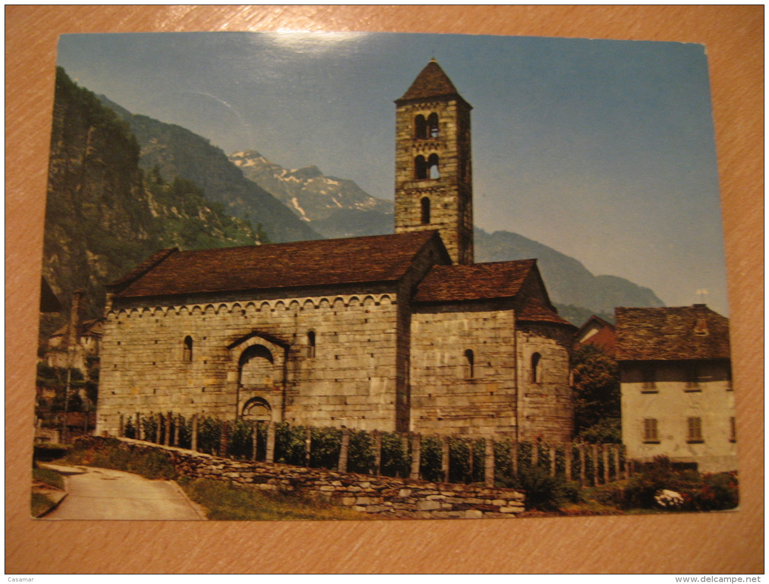 GIORNICO Chiesa San Nicolau Church Cancel Post Card Ticino Leventina Switzerland - Giornico