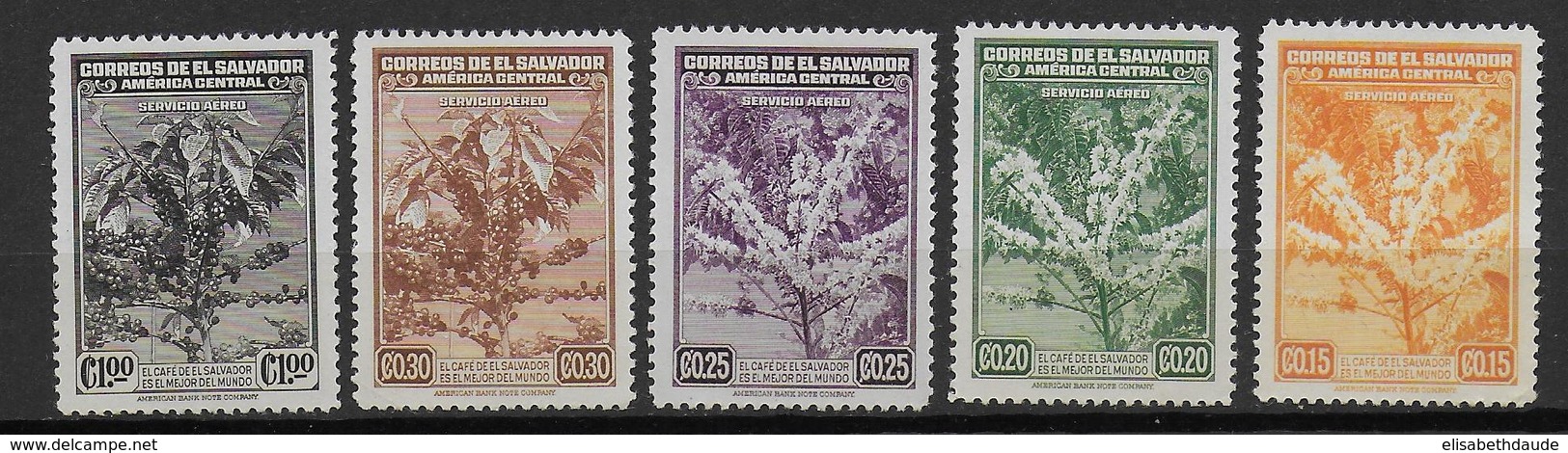 EL SALVADOR - YVERT AERIEN N° 68/72 ** MNH - COTE = 60 EUR. - FAUNE ET FLORE - - Salvador