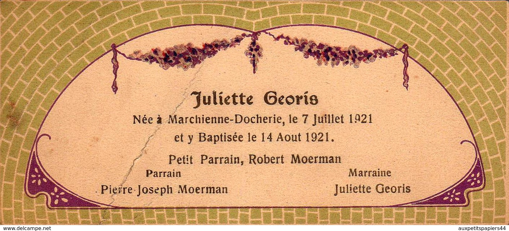 Lot de 14 Faire-Part de Naissance et Baptêmes de 1918 à 1963 - Bon état avec noms et prénoms des parrains & Marraines