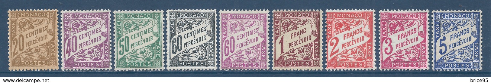 Monaco Taxe - YT N° 18 à 26  - Neuf Avec Charnière - 1926 à 1943 - Postage Due
