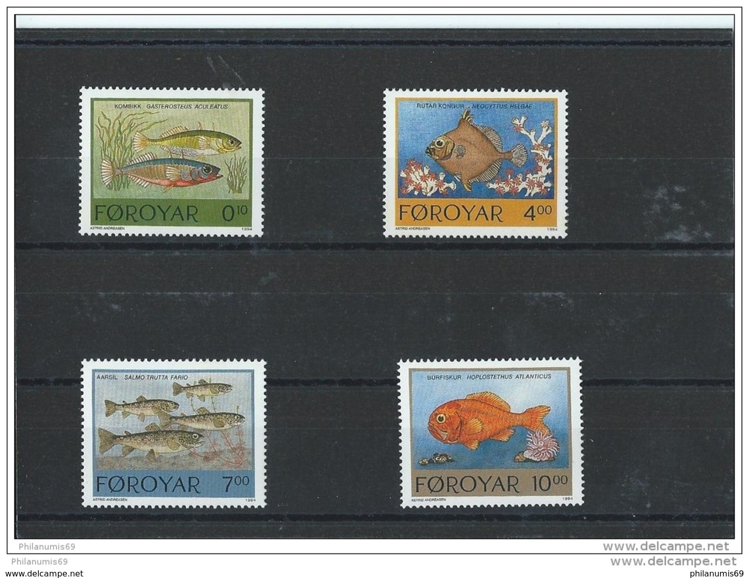 FEROE 1994 - YT N° 250/253 NEUF SANS CHARNIERE ** (MNH) GOMME D'ORIGINE LUXE - Islas Faeroes