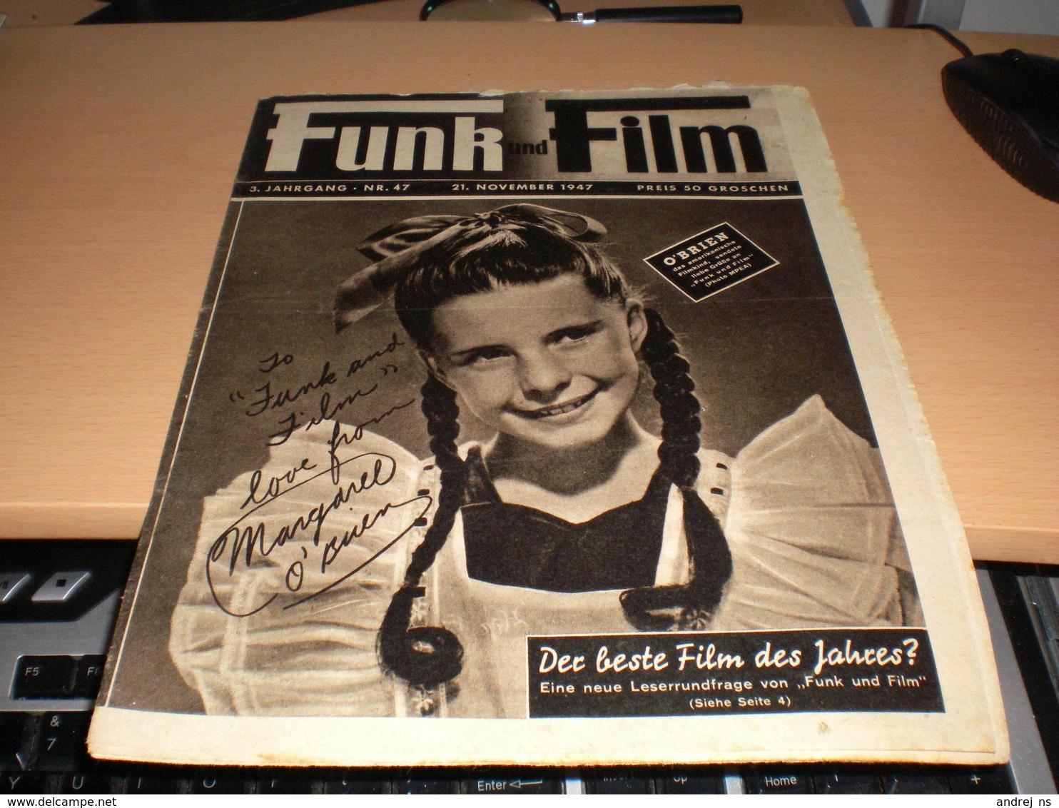 Funk Und Film Nr 36 1947 O Brien Der Beste Film Des Jahres, Marie Dea - Magazines