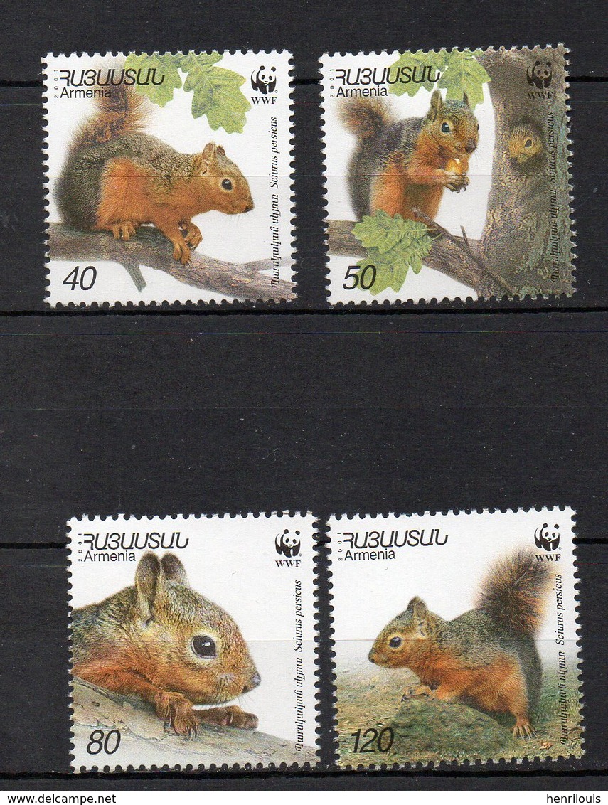 ARMENIE  Timbres Neufs ** De 2001  ( Ref 10 M )  Animaux - écureuils - Arménie