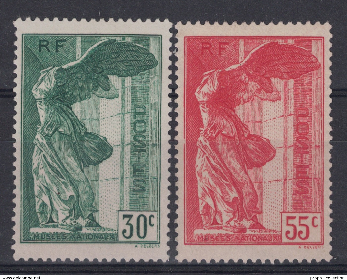 LOT TIMBRE N° 354 + 355 " VICTOIRE DE SAMOTHRACE " NEUF TB (*) SG SANS GOMME - Neufs