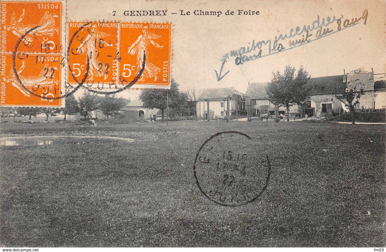 Gendrey Desaix 7 Texte Parlant De L'incendie De 1922 - Gendrey