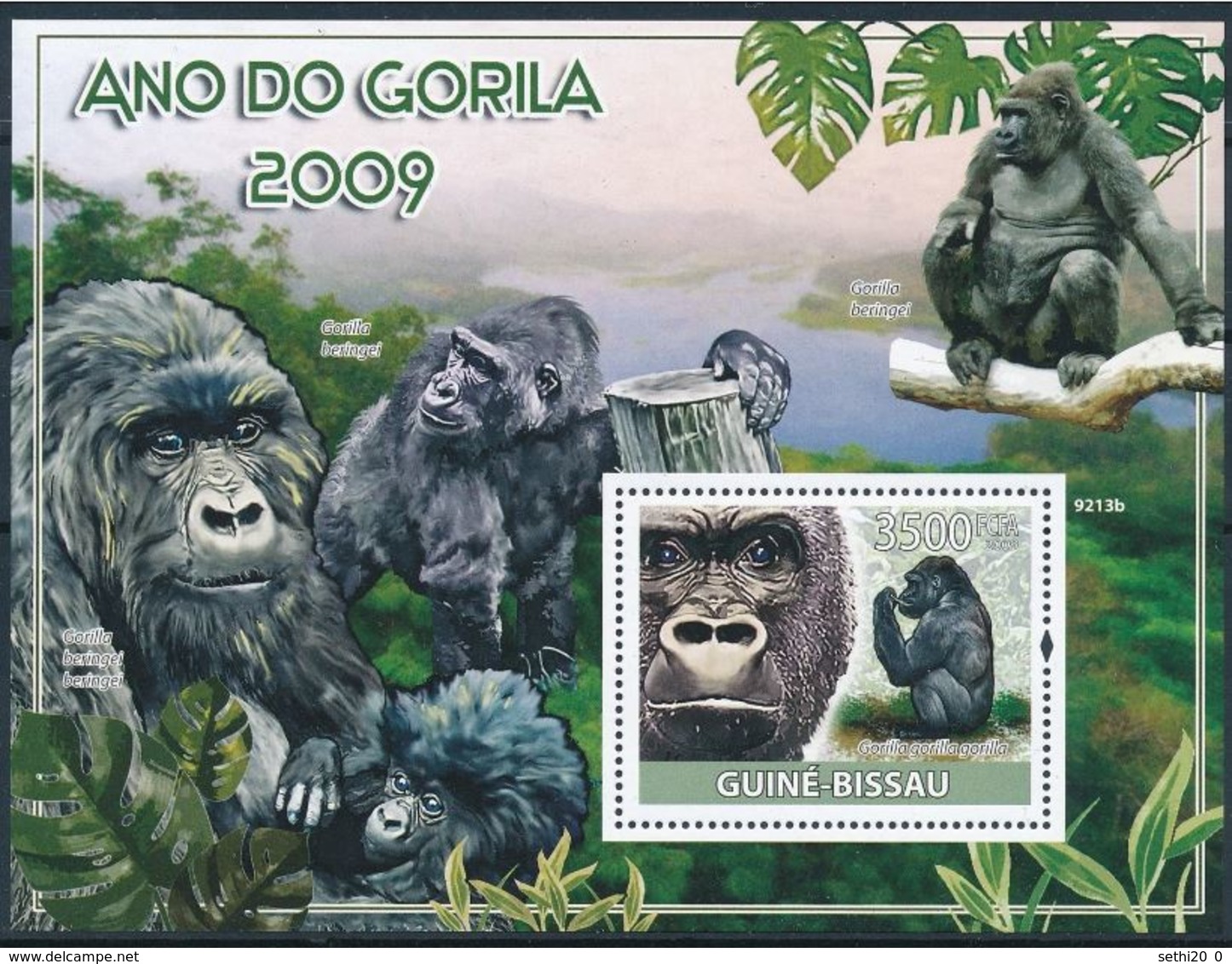 Guinee Bissau  2009 Apes Singes Gorilles MNH - Gorilles