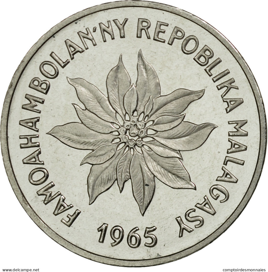 Monnaie, Madagascar, 2 Francs, 1965, Paris, ESSAI, FDC, Stainless Steel, KM:E7 - Madagascar