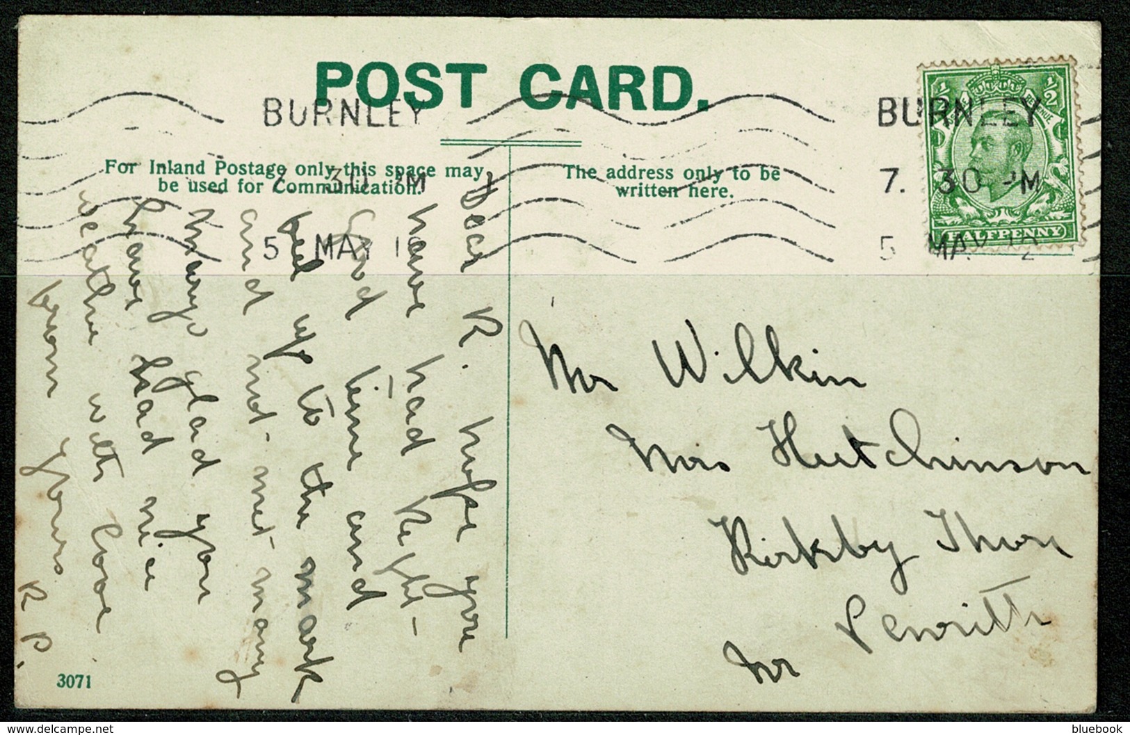 Ref 1230 - 1912 Comicus Comic Postcard - Bonnie Mary Of Argyle - Burnley Krag Postmark - Comics