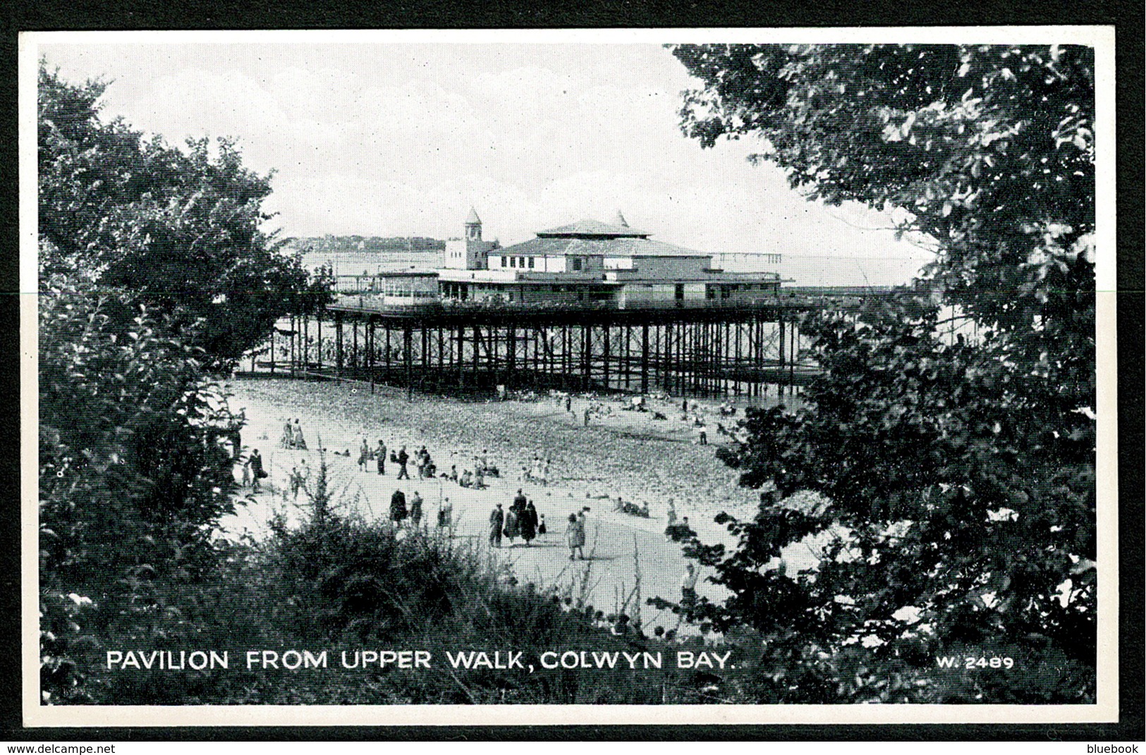 Ref 1230 - Early Postcard - Pavilion From Upper Walk Colwyn Bay Pier - Denbighshire Wales - Denbighshire