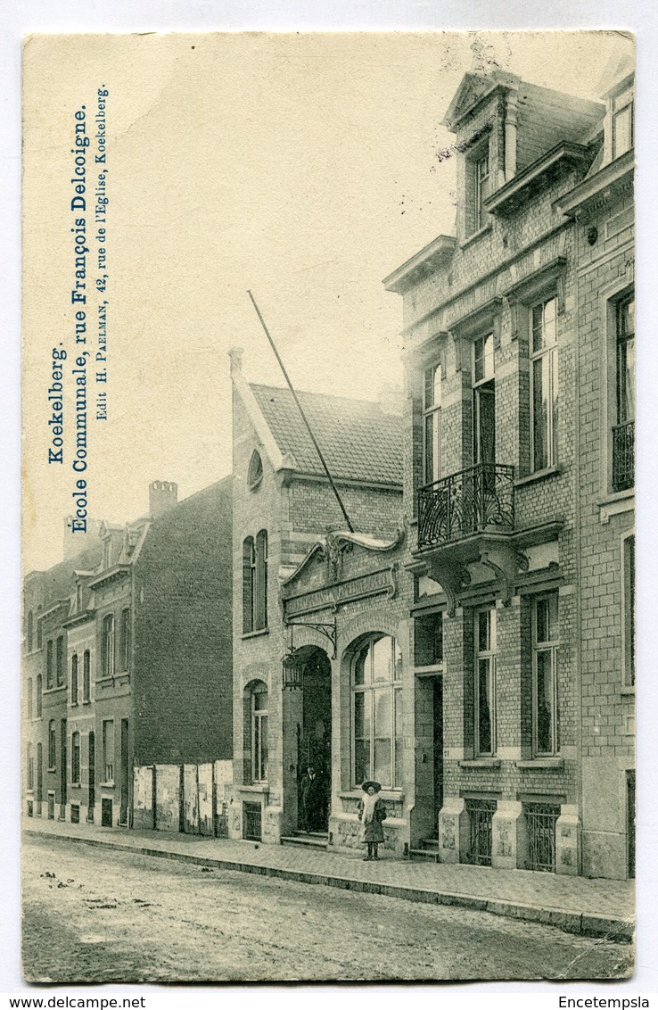 CPA - Carte Postale - Belgique - Bruxelles - Koekelberg - Ecole Communale - Rue François Delcoigne - 1912 (SV5904) - Koekelberg