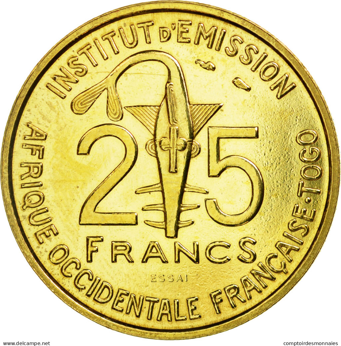 Monnaie, French West Africa, 25 Francs, 1957, Paris, ESSAI, SPL - Togo