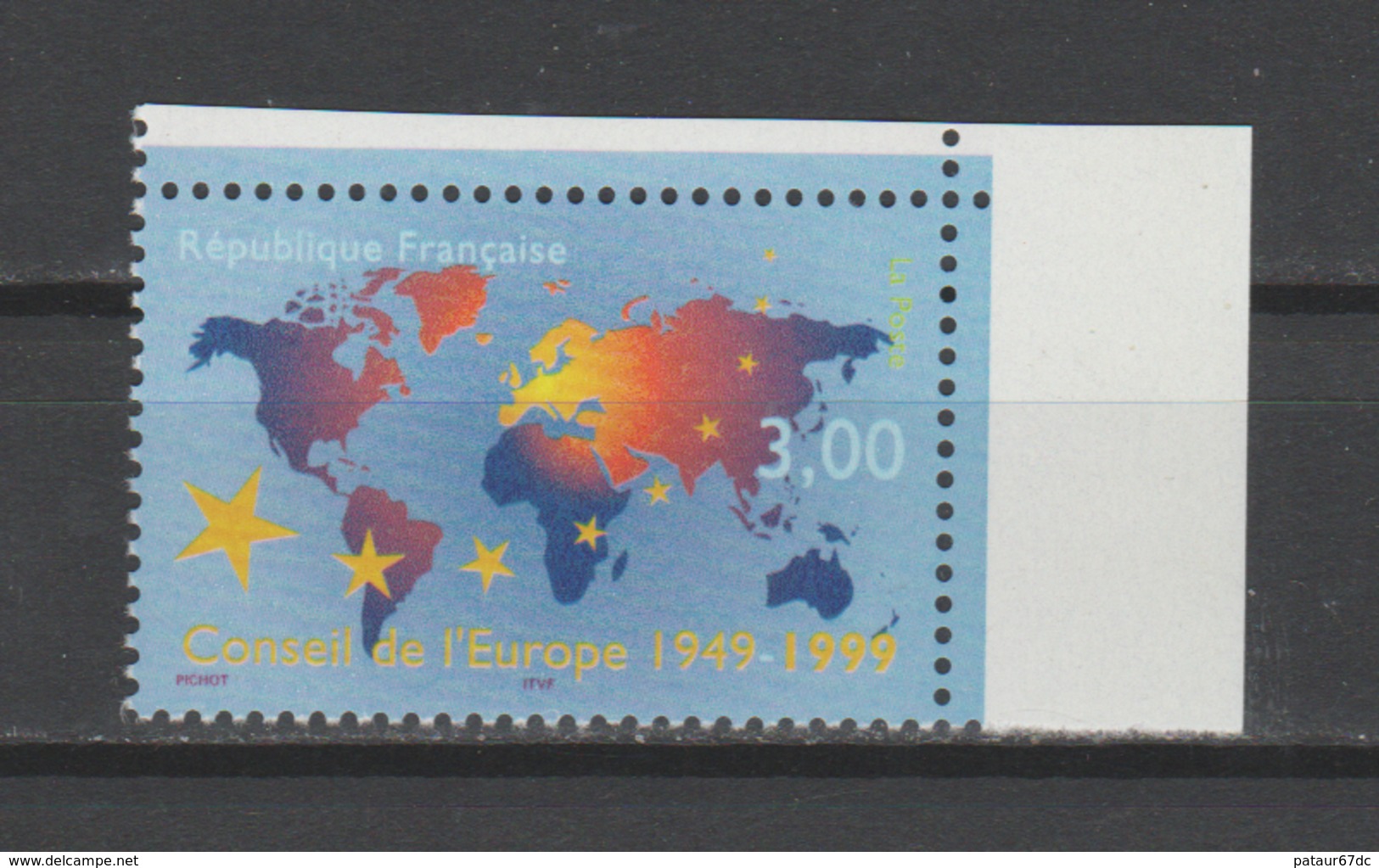 FRANCE / 1999 / Y&T N° 3233 ** : Conseil De L'Europe - Gomme D'origine Intacte - Neufs