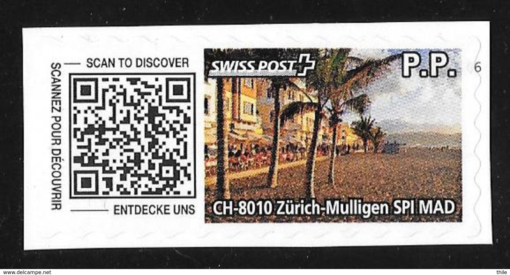 Swiss Post - CH-8010 Zürich-Mulligen - Oblitérés