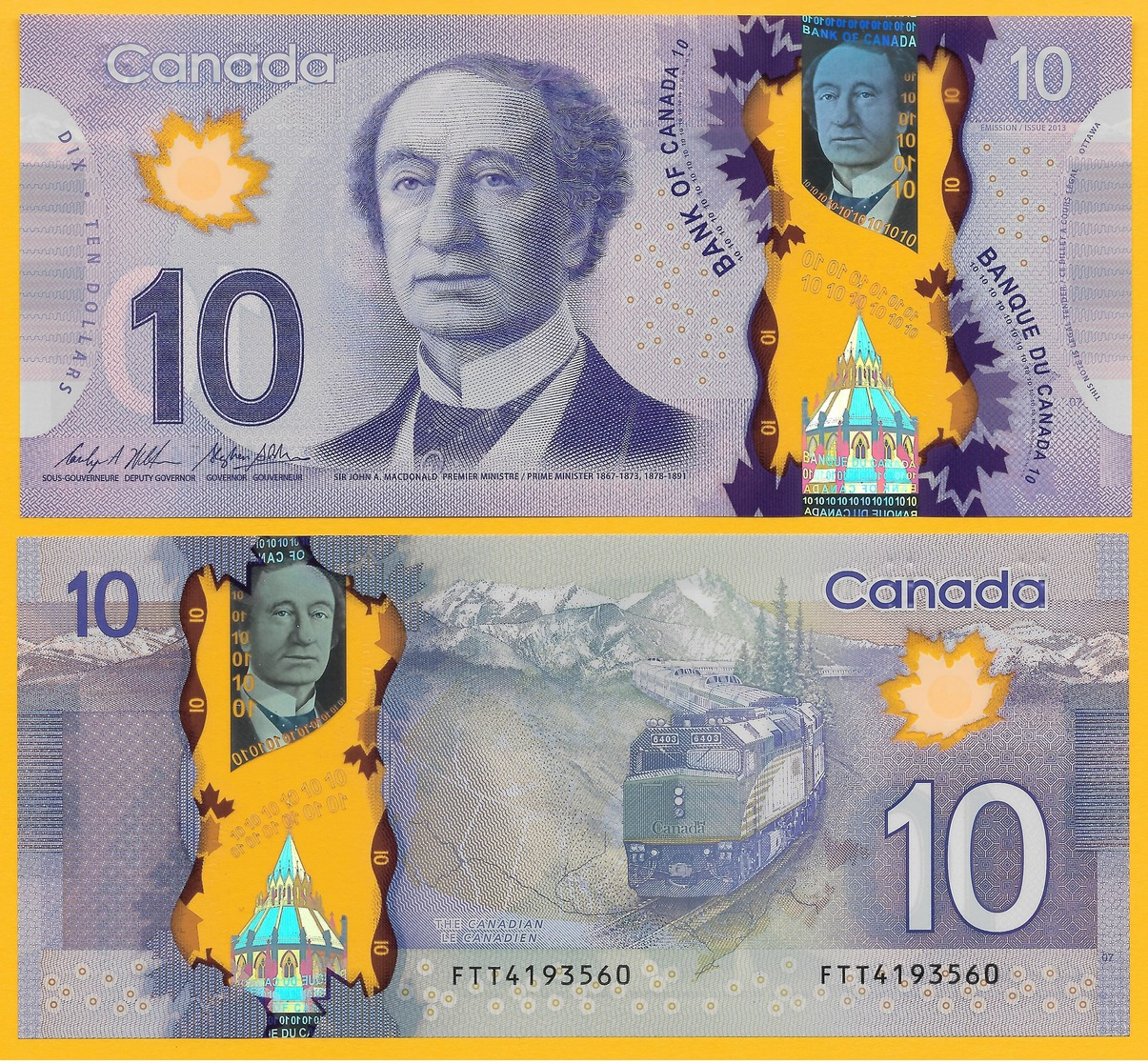 Canada 10 Dollars P-107 2013 Sign. Wilkins & Poloz UNC - Canada