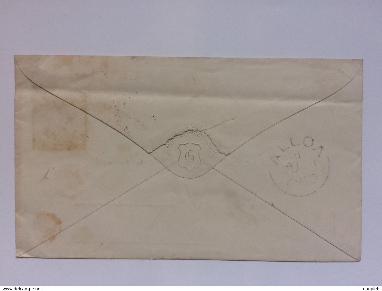 GB - Victoria 1860 Cover With Edinburgh Duplex - Posted Since 7 Last Night - To Alloa - Inspector Of Poor - Storia Postale