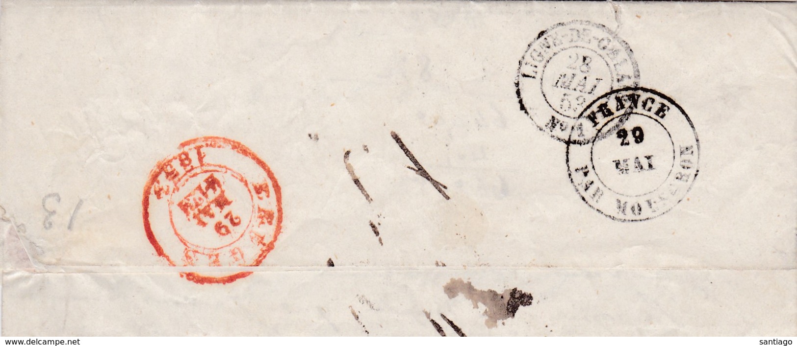 Voorloper Brief Van  VALENCIENNES => BRUGES Van ( 29 Mai 1853 ) - Autres & Non Classés