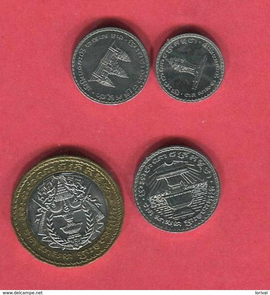 LOT 4 MONNAIES DIFFERENTES TB+ 4 - Camboya