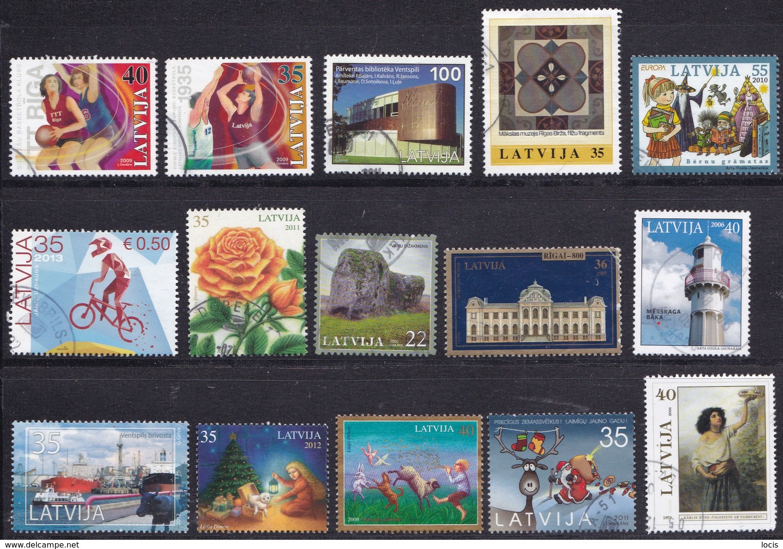 Latvian Different Used Stamps - Lettland